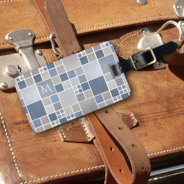 Beachmuster Farbe Monogramm Gepäckstück Gepäckanhänger