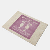 Beachologie Jede Stunde ist glückliche Stunde Tür  Fußmatte (Schrägansicht)