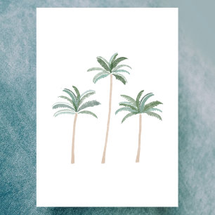 Beachpalme Tree Grußkarte Dankeskarte