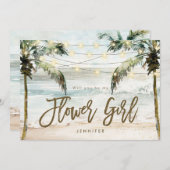 Beachpalmen ist meine Blume Girl Vorschlag Karte (Vorne/Hinten)