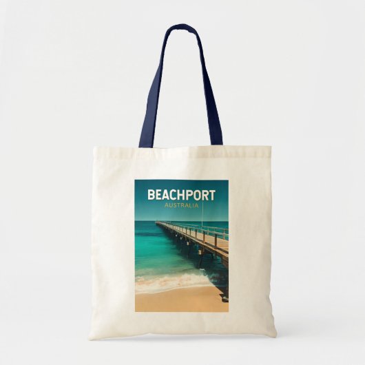 Beachport Australia Reisen Art Vintag Tragetasche (Vorne)