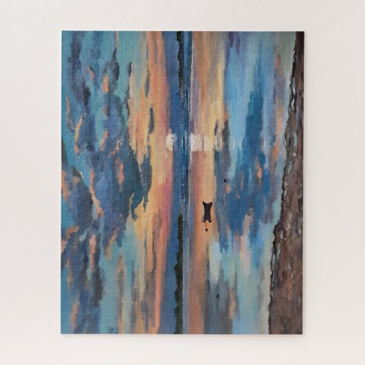 Beachreflektionen, Vollmond Puzzle (Vertikal)