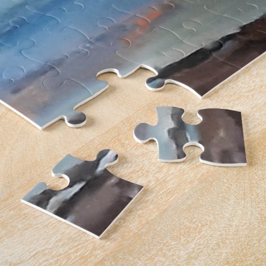 Beachreflektionen, Vollmond Puzzle (Seite)