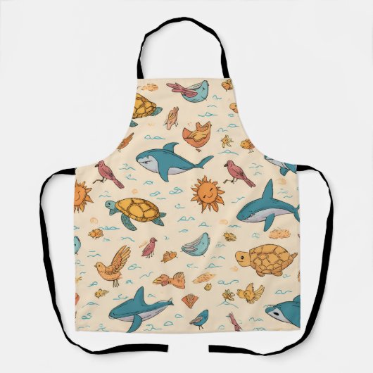 Beachside All-Over Print Apron Gift Schürze (Vorderseite)