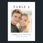 Beachside Romance Table Card Tischnummer<br><div class="desc">This is a romantic style image featuring a close-up of a smiling couple on the beach, radiating warmth and affection. The soft golden hues and gentle lighting create an inviting and serene atmosphere, perfect for capturing special moments. Ideal for wedding table cards or as part of a cherished keepsake album,...</div>