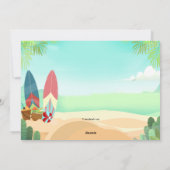 Beachside Santa Weihnachtskarte Feiertagskarte (Rückseite)