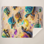 "Beachside Turtle Buddies" Sherpadecke (Vorderseite (Horizontal))