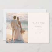Beachside Wedding Thank You Card Dankeskarte (Vorderseite)