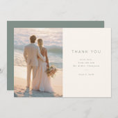 Beachside Wedding Thank You Card Dankeskarte (Vorne/Hinten)