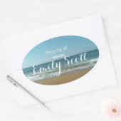 Beachstrasse Ovaler Aufkleber (Umschlag)