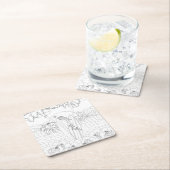 Beachsurfboards Erwachsene Farbpapier Untersetzer (Vor Ort)