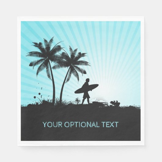 Beachsurfer-Papierservietten Serviette (Vorderseite)