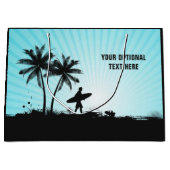 Beachsurfer Sondertext Große Geschenktasche Geschenktüte (Vorderseite)