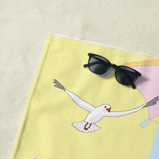 Beachszene animiertes Strandtuch (Beispiel)