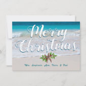 Beachszene Custom Frohe Weihnachtskarten Feiertagskarte (Vorderseite)