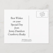 Beachszene Geburtstagskarte Postkarte (Rückseite)