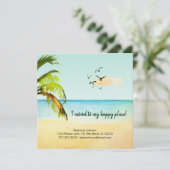 Beachszene Ich zog zu meinem glücklichen Platz neu Ankündigung (Stehend Vorderseite)