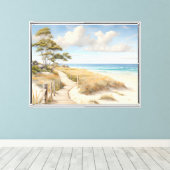 Beachszene Leinwand Wall Art (Insitu (Holzboden))