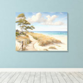 Beachszene Leinwand Wall Art (Insitu (Holzboden))
