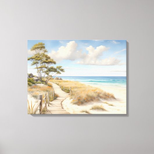 Beachszene Leinwand Wall Art (Vorderseite)