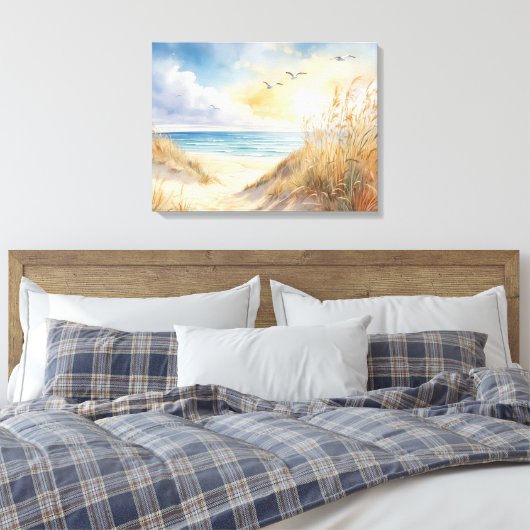 Beachszene Leinwand Wall Art (Insitu (Schlafzimmer))