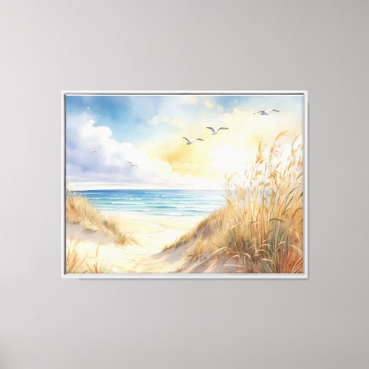 Beachszene Leinwand Wall Art (Vorderseite)