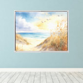 Beachszene Leinwand Wall Art (Insitu (Holzboden))
