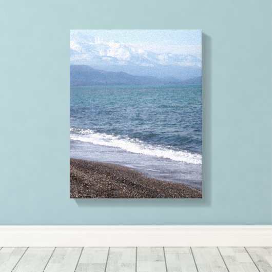 Beachszene umhüllte Canvas Leinwanddruck (Insitu (Holzboden))