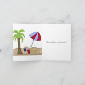 Beachszene Vielen Dank Dankeskarte (Innenseite)
