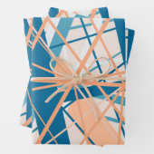 Beachte Abstrakte GeometrIc Party Wrapping Paper Geschenkpapier Set (Beispiel)