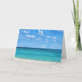 Beachte Beach Art Ocean Bahamas Note Card Karte