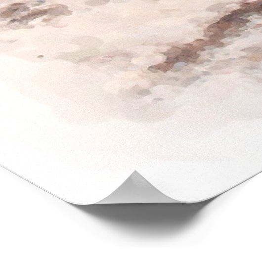 Beachte die Strandfarbenmalerei Poster (Ecke)