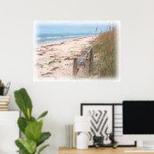 Beachte die Strandfarbenmalerei Poster (Heimbüro)