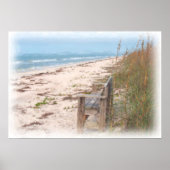 Beachte die Strandfarbenmalerei Poster (Vorne)