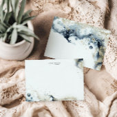 Beachte die Wellen und den Boden der Wasserfarbe Mitteilungskarte