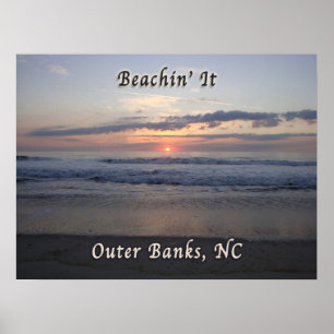 Beachte es Außenbanks North Carolina Poster