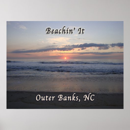 Beachte es Außenbanks North Carolina Poster (Vorne)