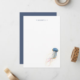Beachte Karte für das blaue Jelly-Fisch-Papier für