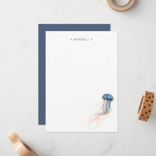 Beachte Karte für das blaue Jelly-Fisch-Papier für