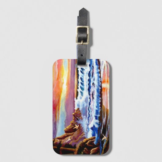 Beachte Sonnenaufgang Gepäckmarke Gepäckanhänger (Vorderseite Vertikal)