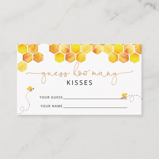 Beachte, wie viele Küsse Bridgame Begleitkarte (Vorderseite)
