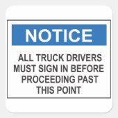 Beachten Sie alle Aufkleber für Lkw-Fahrer (Vorderseite)