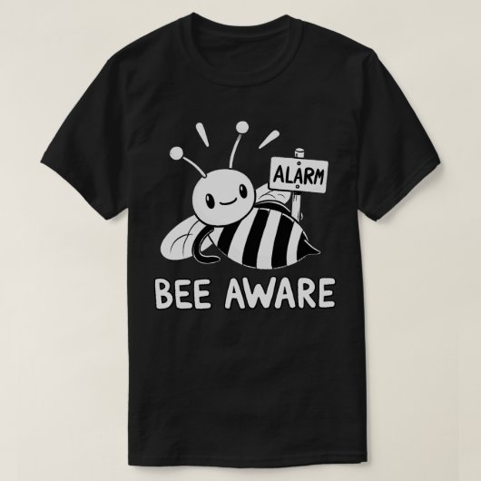 Beachten Sie das Bee with Alarm-Zeichen T-Shirt (Design vorne)