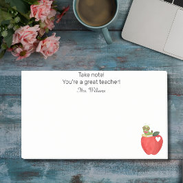 Beachten Sie, dass Ihr großartiger Lehrer, Lehrer  Post-it Klebezettel