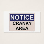 Beachten Sie den Cranky Area Spaß (Rückseite)