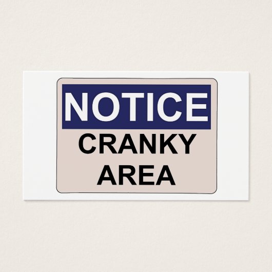 Beachten Sie den Cranky Area Spaß (Vorderseite)