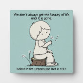 Beachten Sie die Schönheit des Lebens Fotoplatte (Vorderseite)