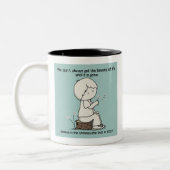 Beachten Sie die Schönheit des Lebens Zweifarbige Tasse (Links)