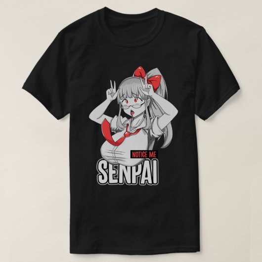 Beachten Sie mich senpai Ahegao Gesicht japanische T-Shirt (Design vorne)