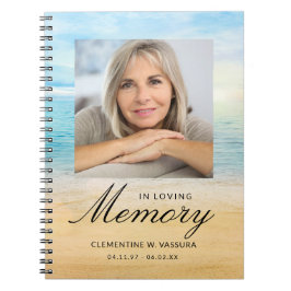 Beachthema Gedenkfeier Foto Gast Notizblock